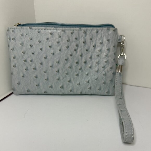 3D Rose Faux Leather Silver Wristlet Flower - Picture 3 of 4